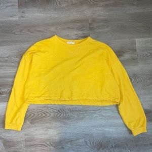 Chloe & Katie Oversized Yellow Long Sleeve Sweater